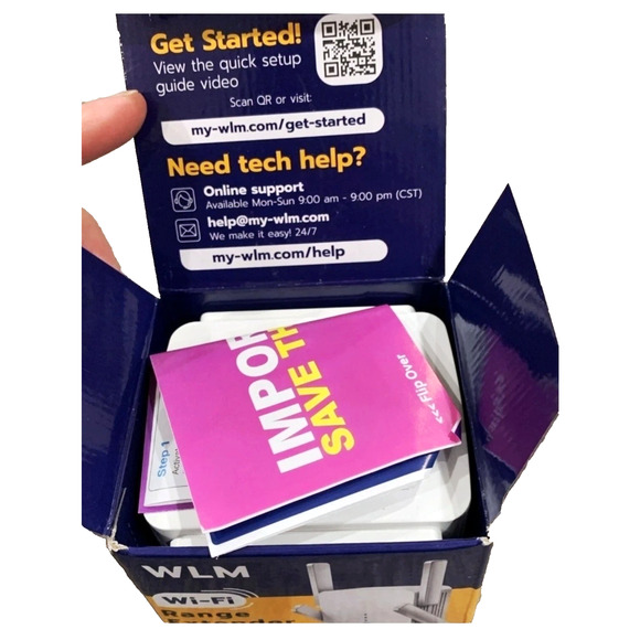 WLM WiFi Range Extender Signal Booster Up to Gigabit Speed Model N19 Dual Band - Picture 2 of 4